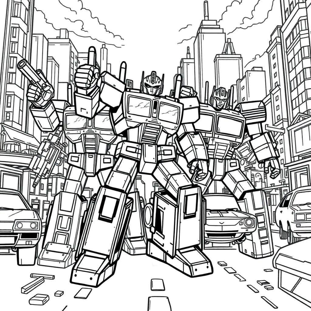 Transformers coloring page