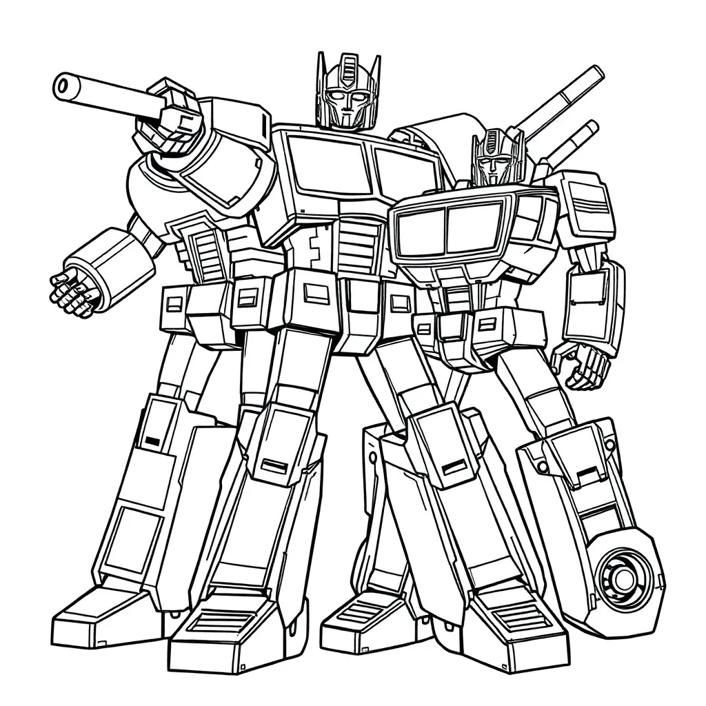 Transformers coloring page
