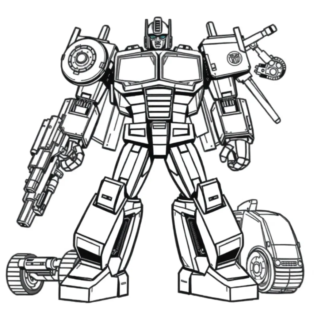 Transformers coloring page