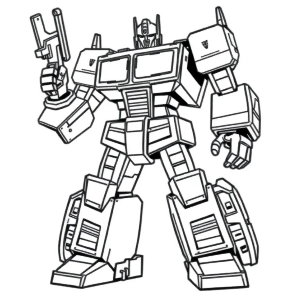 Transformers coloring page