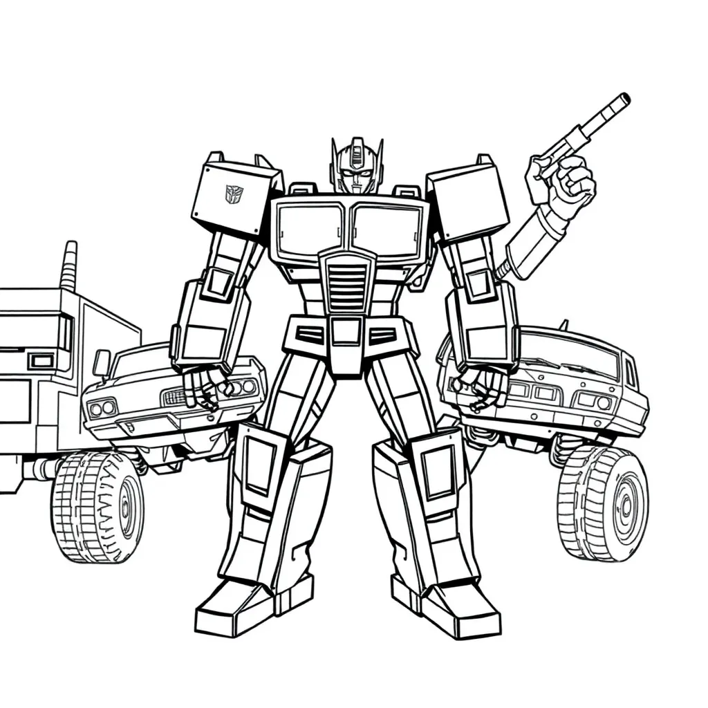 Transformers coloring page