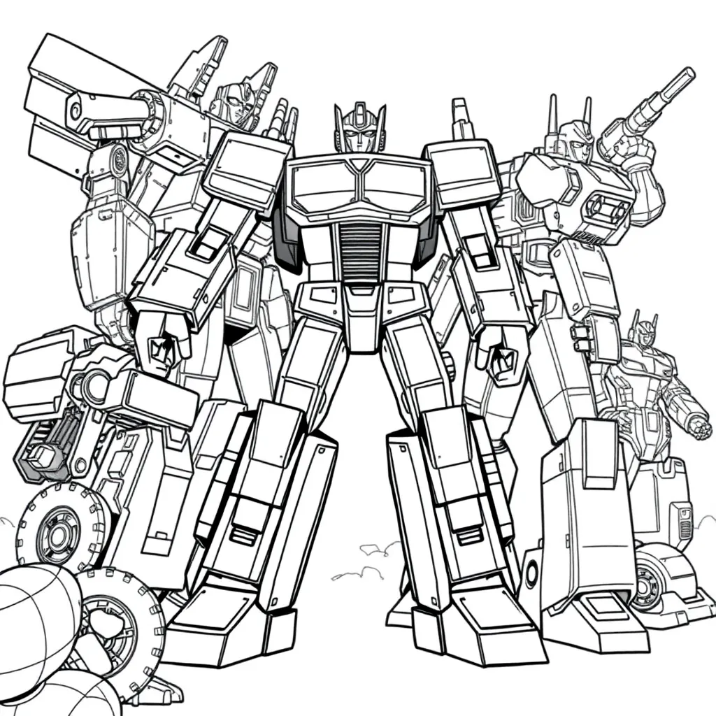 Transformers coloring page