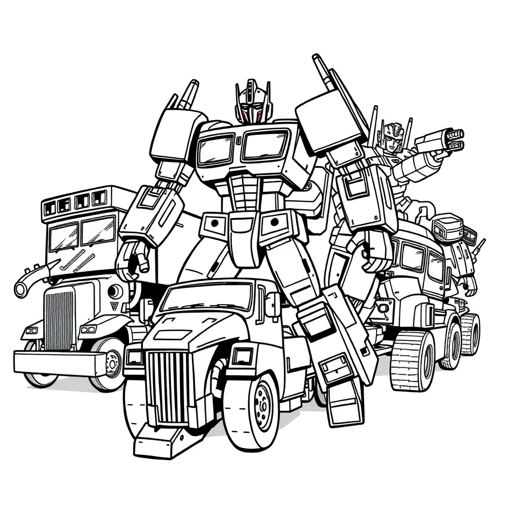 Transformers coloring page