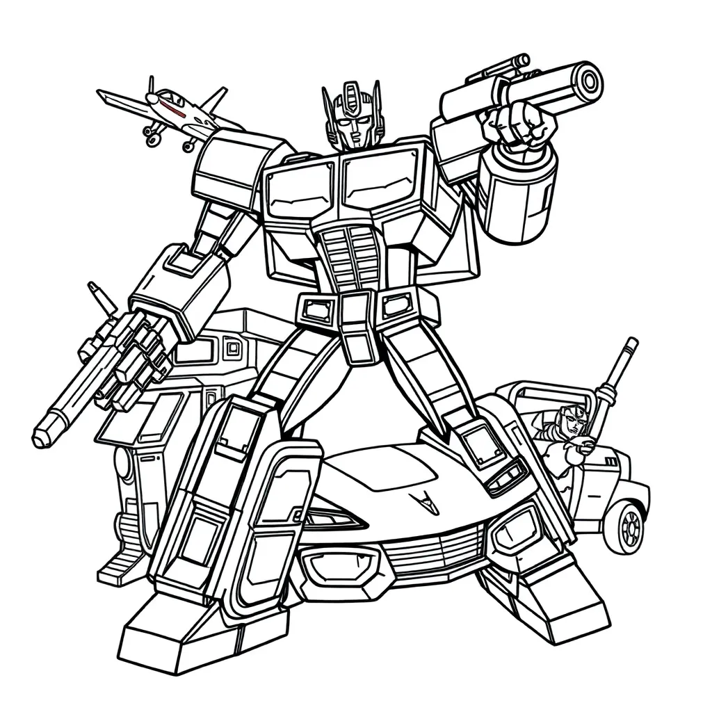 Transformers coloring page