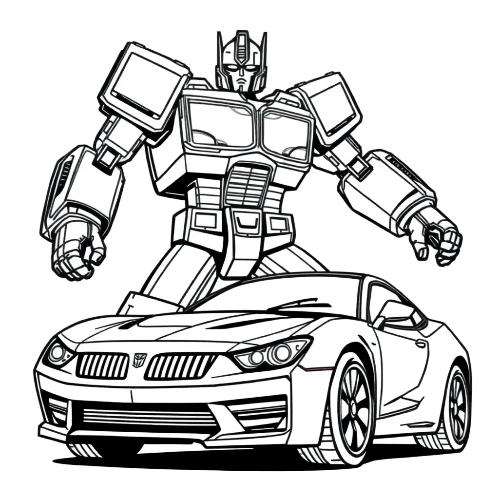 Transformers coloring page