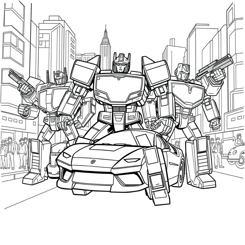 Transformers coloring page