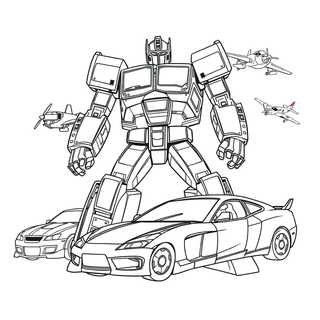 Transformers coloring page