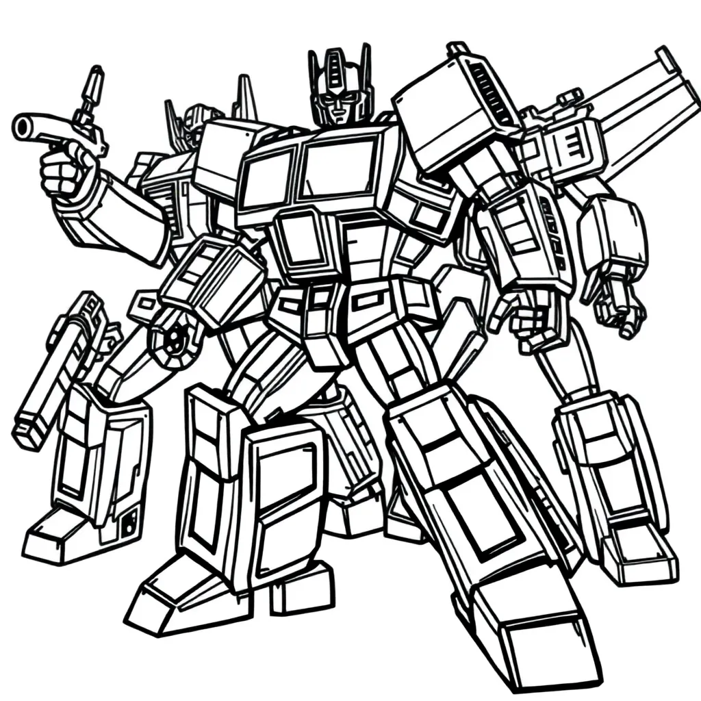 Transformers coloring page