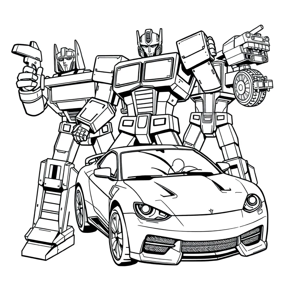 Transformers coloring page