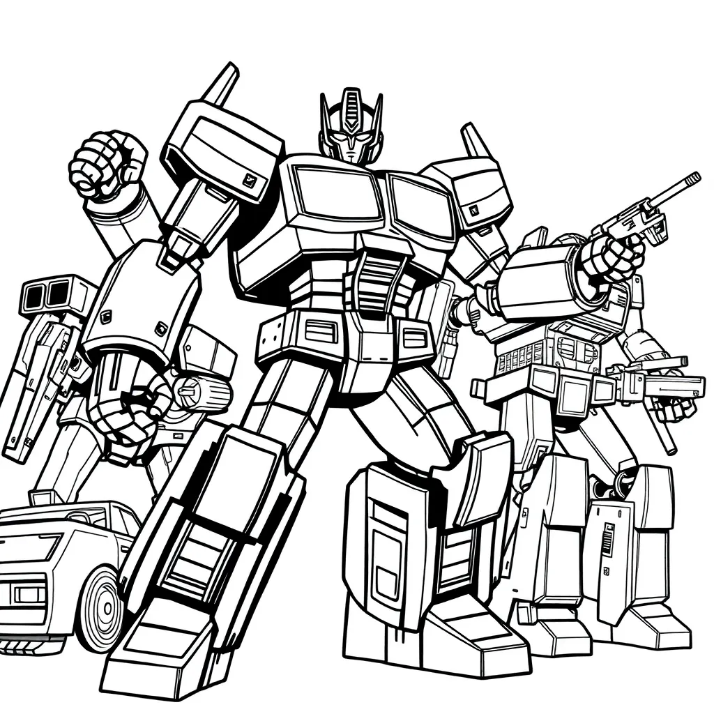 Transformers coloring page