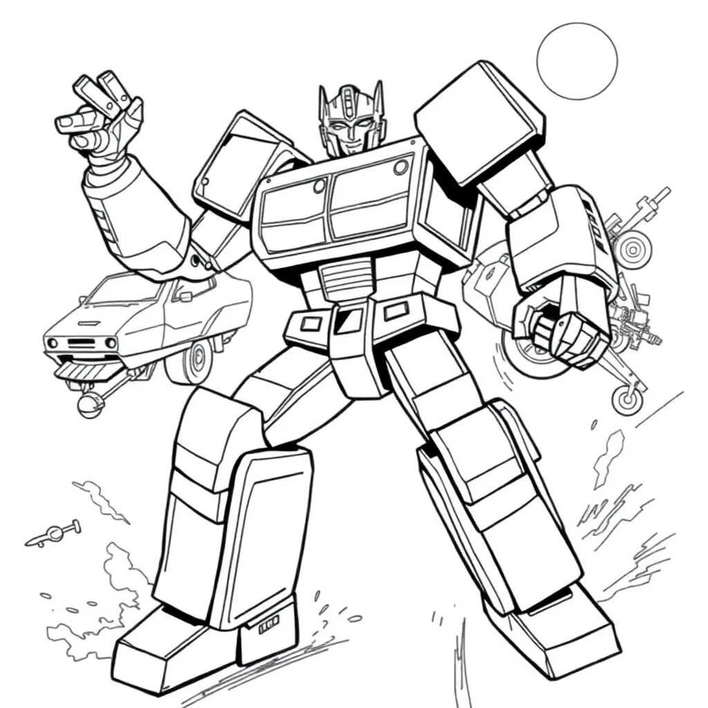 Transformers coloring page