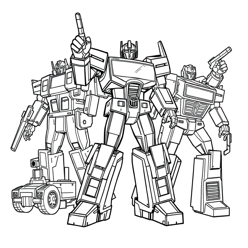 Transformers coloring page