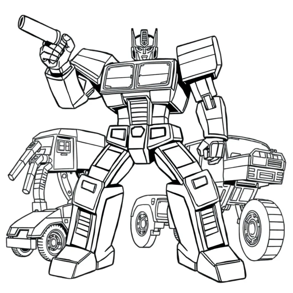 Transformers coloring page