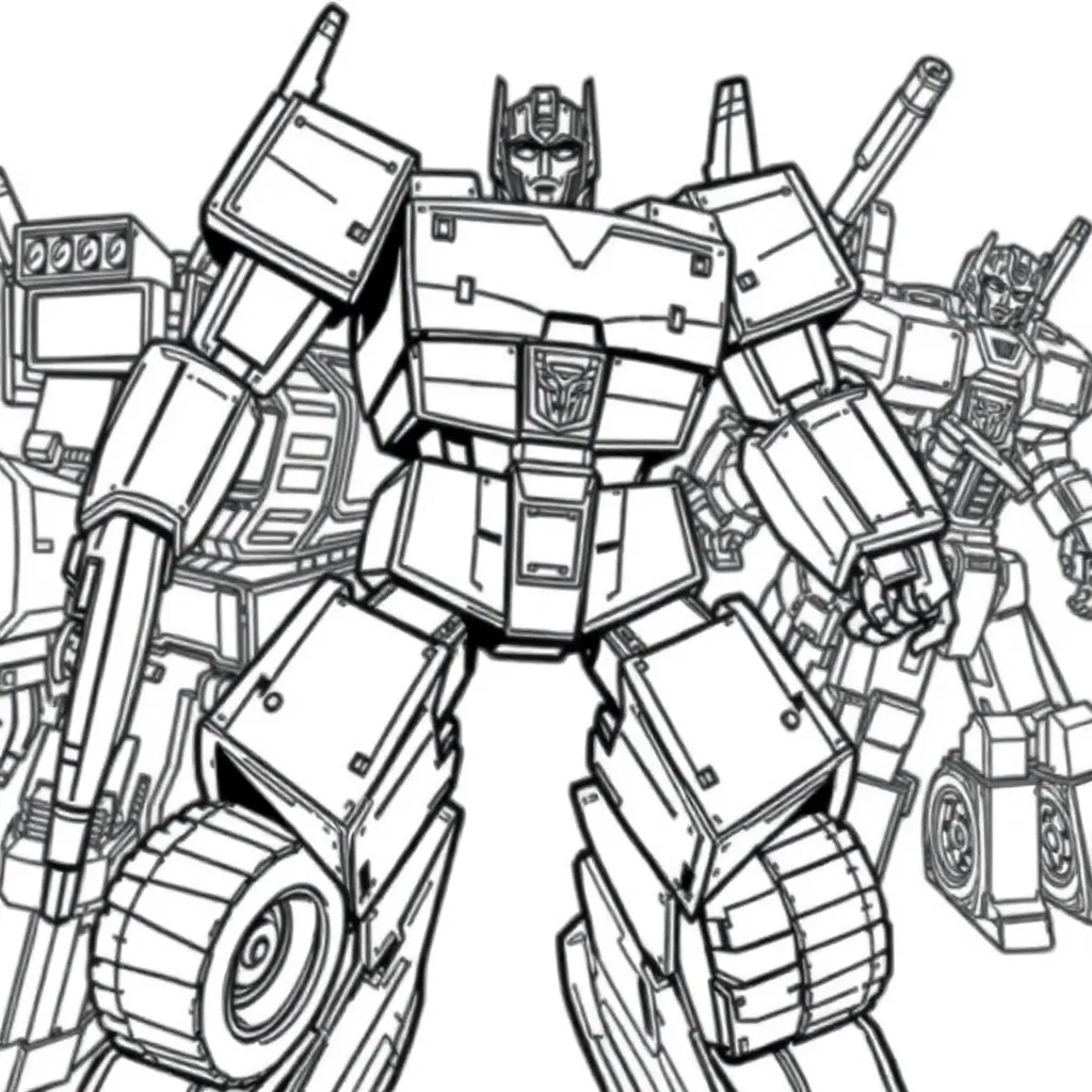 Transformers coloring page