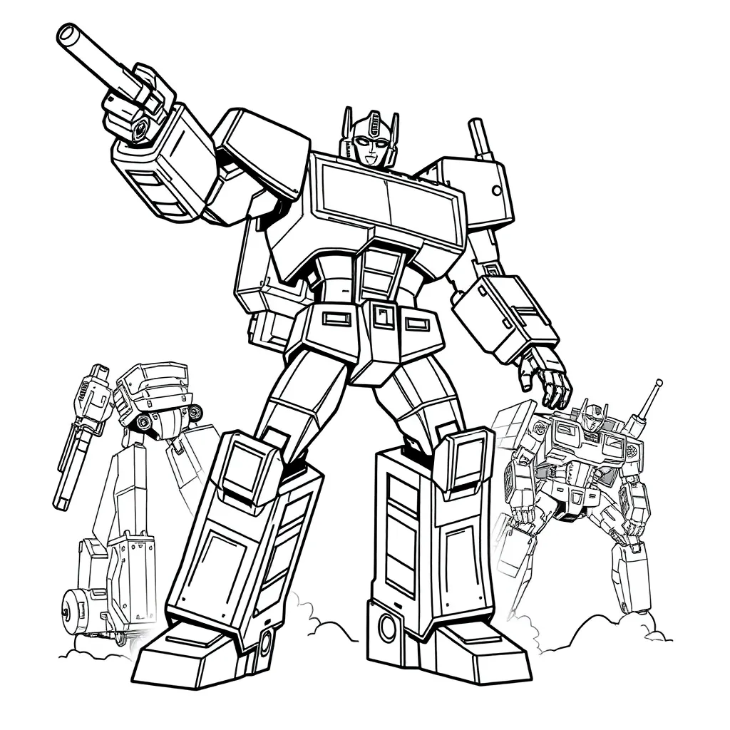 Transformers coloring page