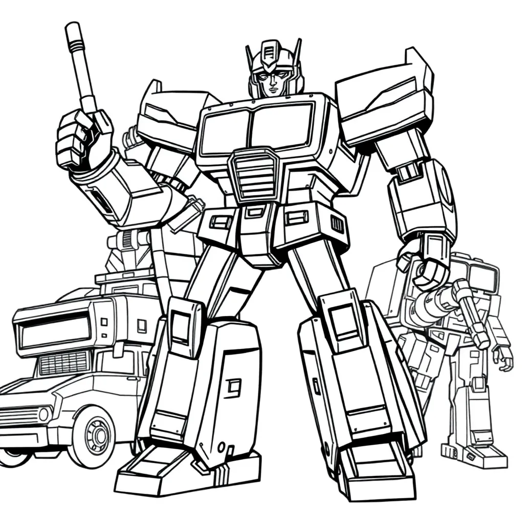 Transformers coloring page