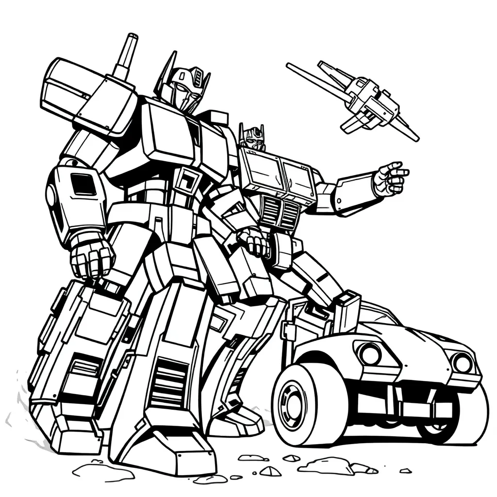 Transformers coloring page