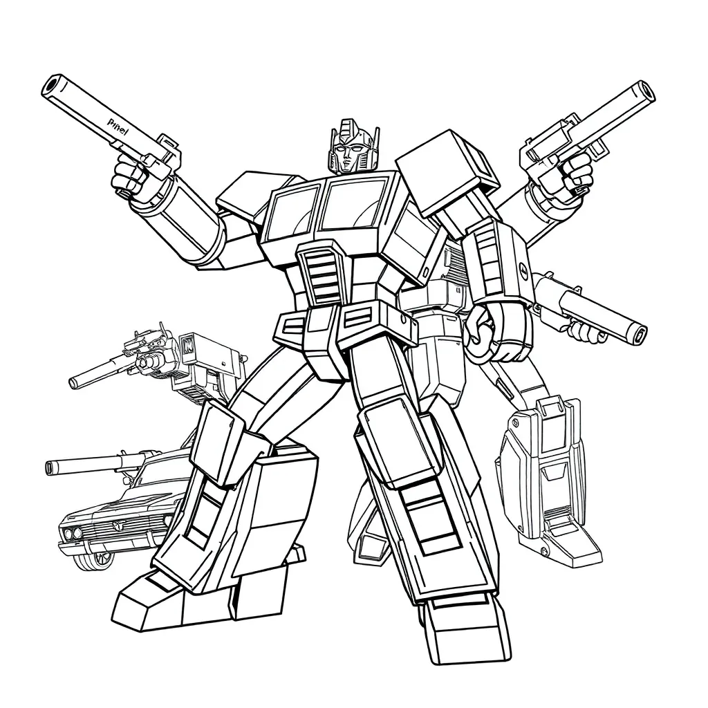 Transformers coloring page