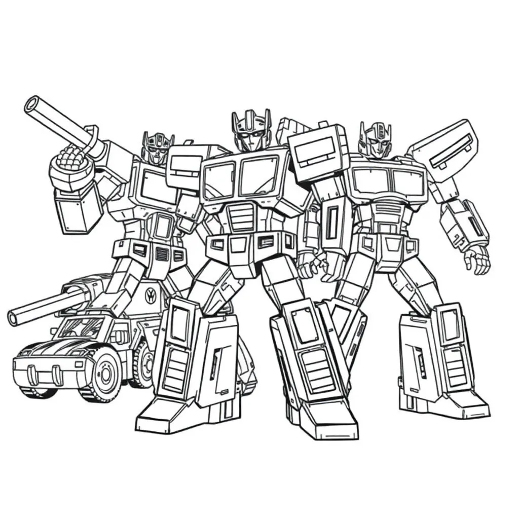Transformers coloring page