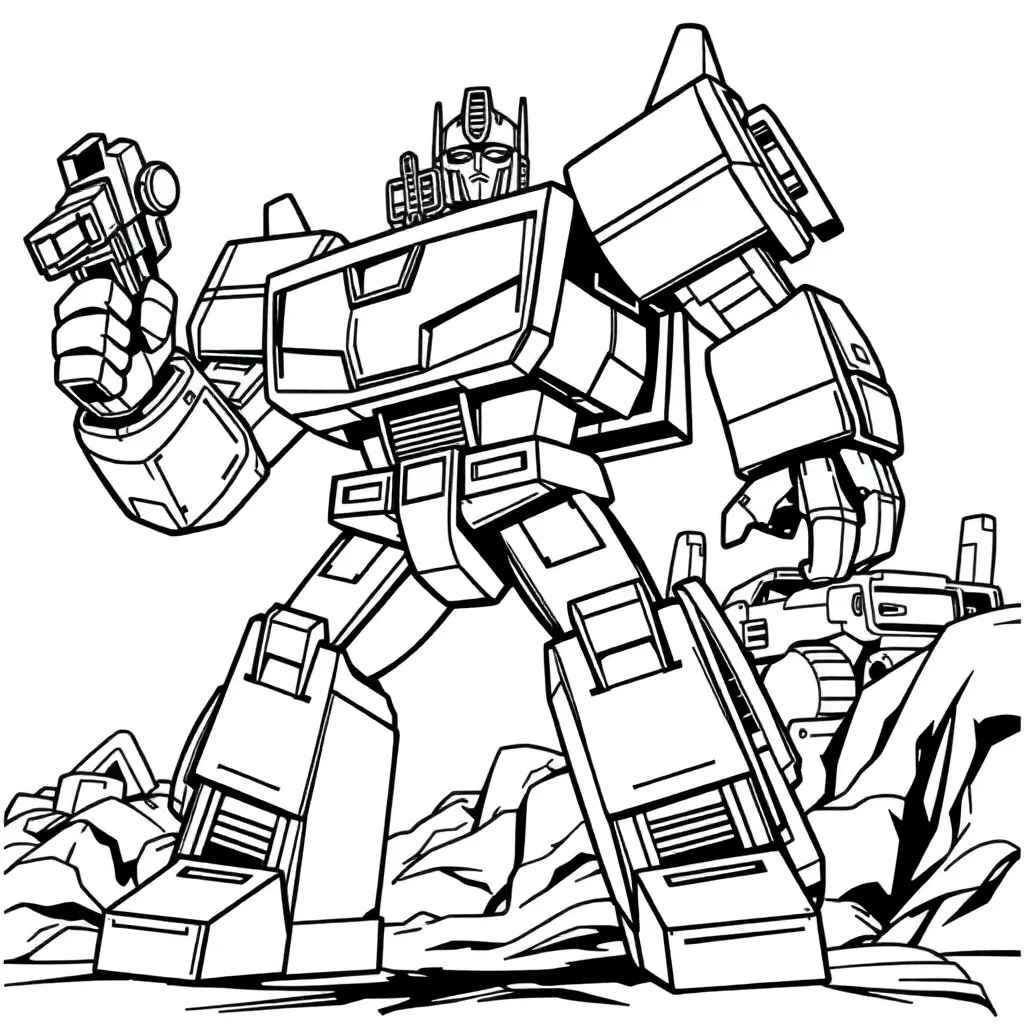 Transformers coloring page