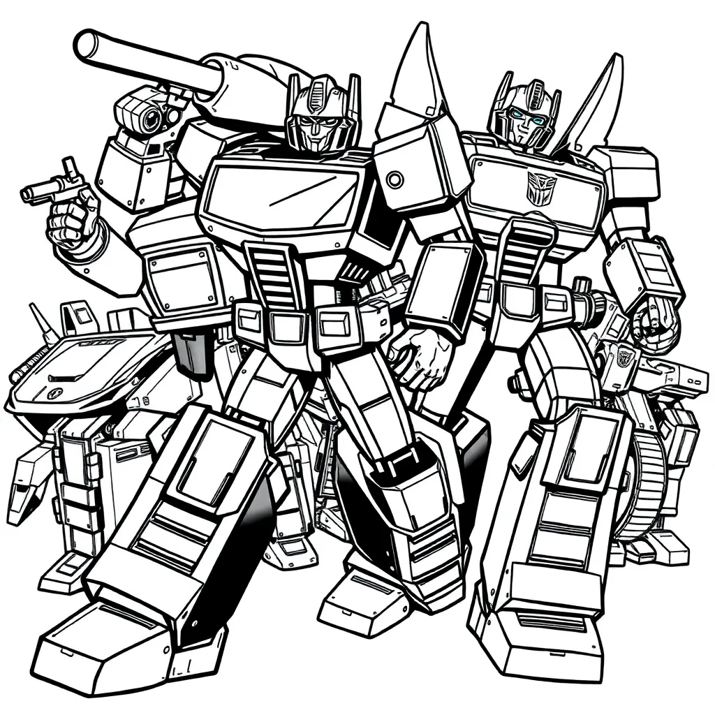 Transformers coloring page