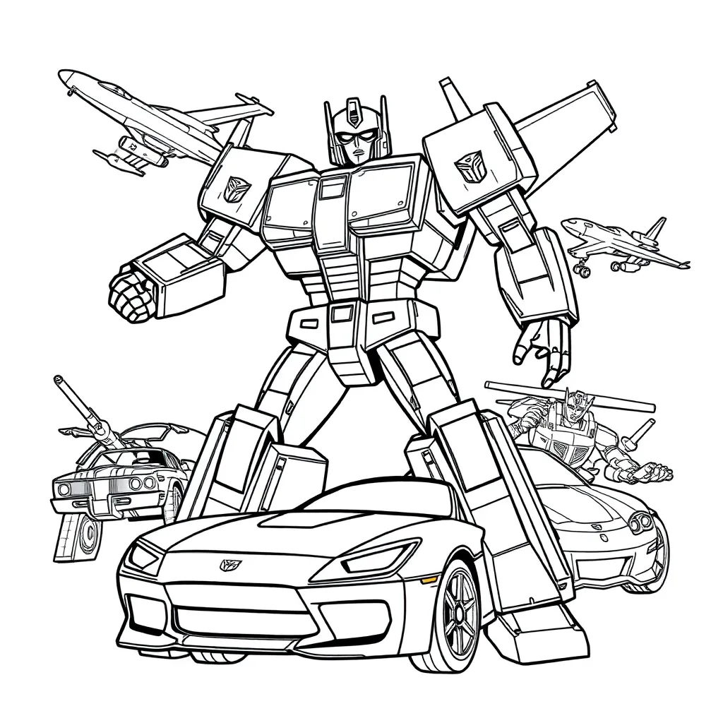 Transformers coloring page