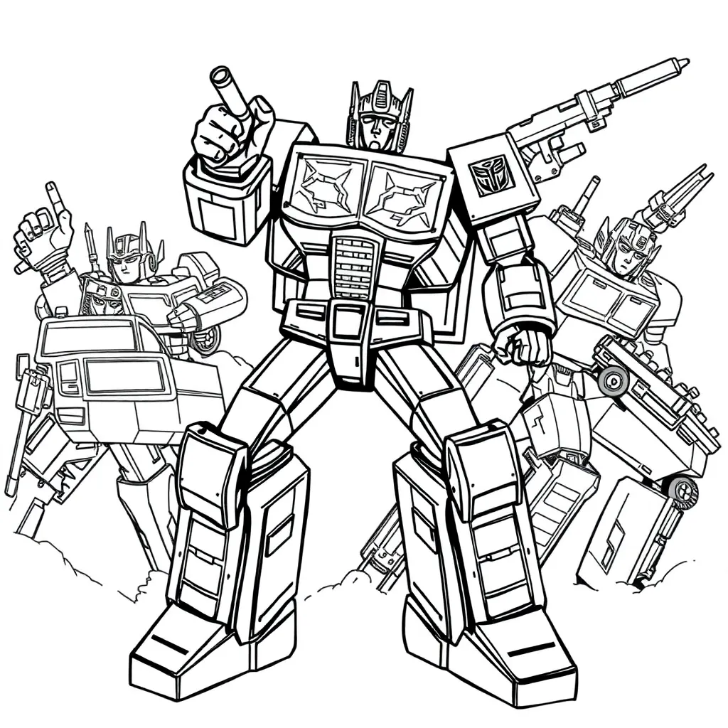 Transformers coloring page