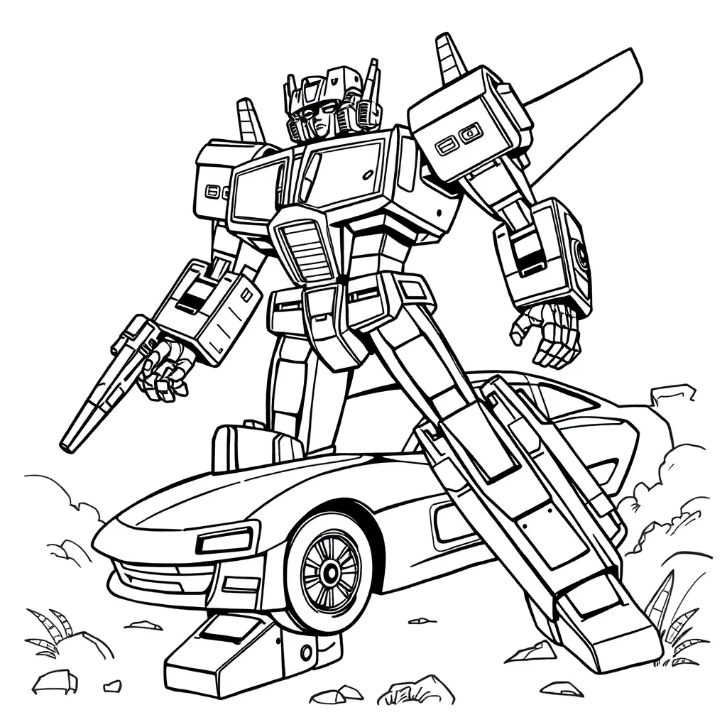 Transformers coloring page