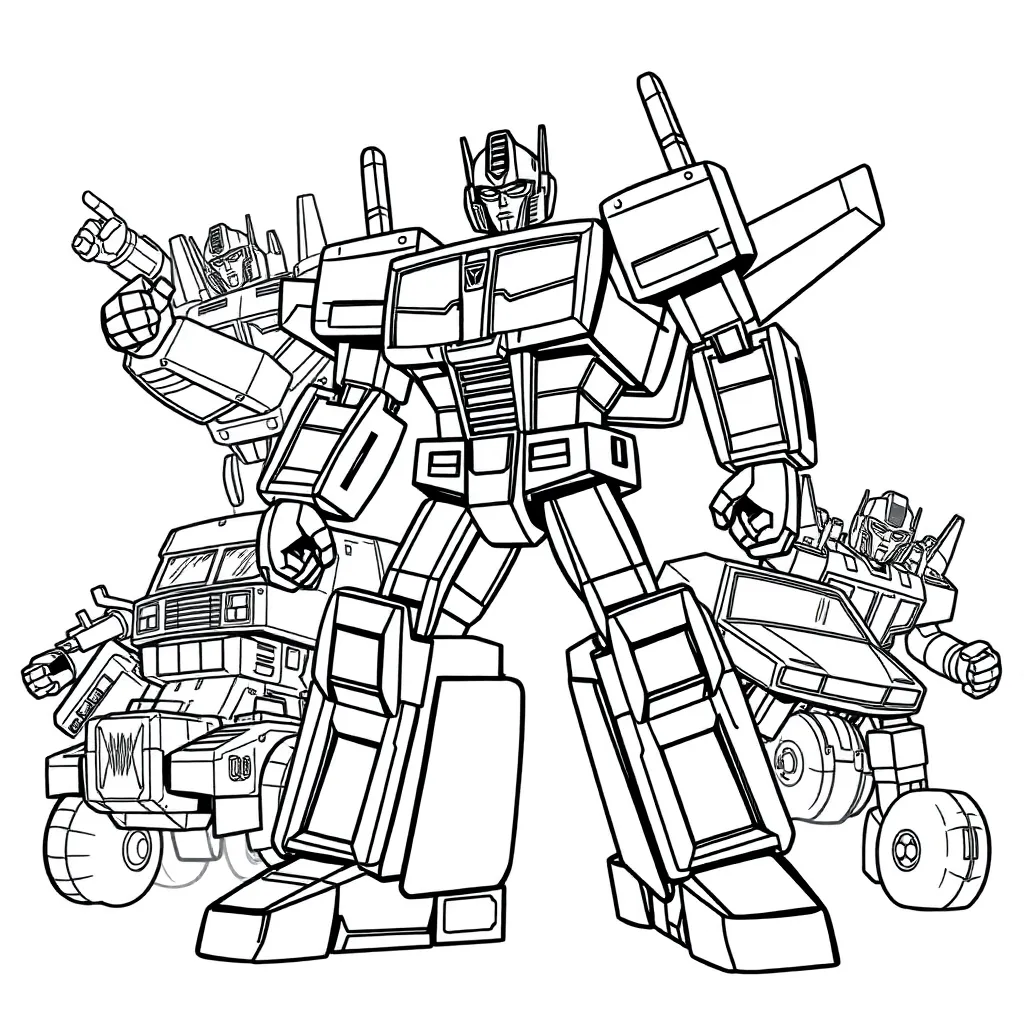 Transformers coloring page