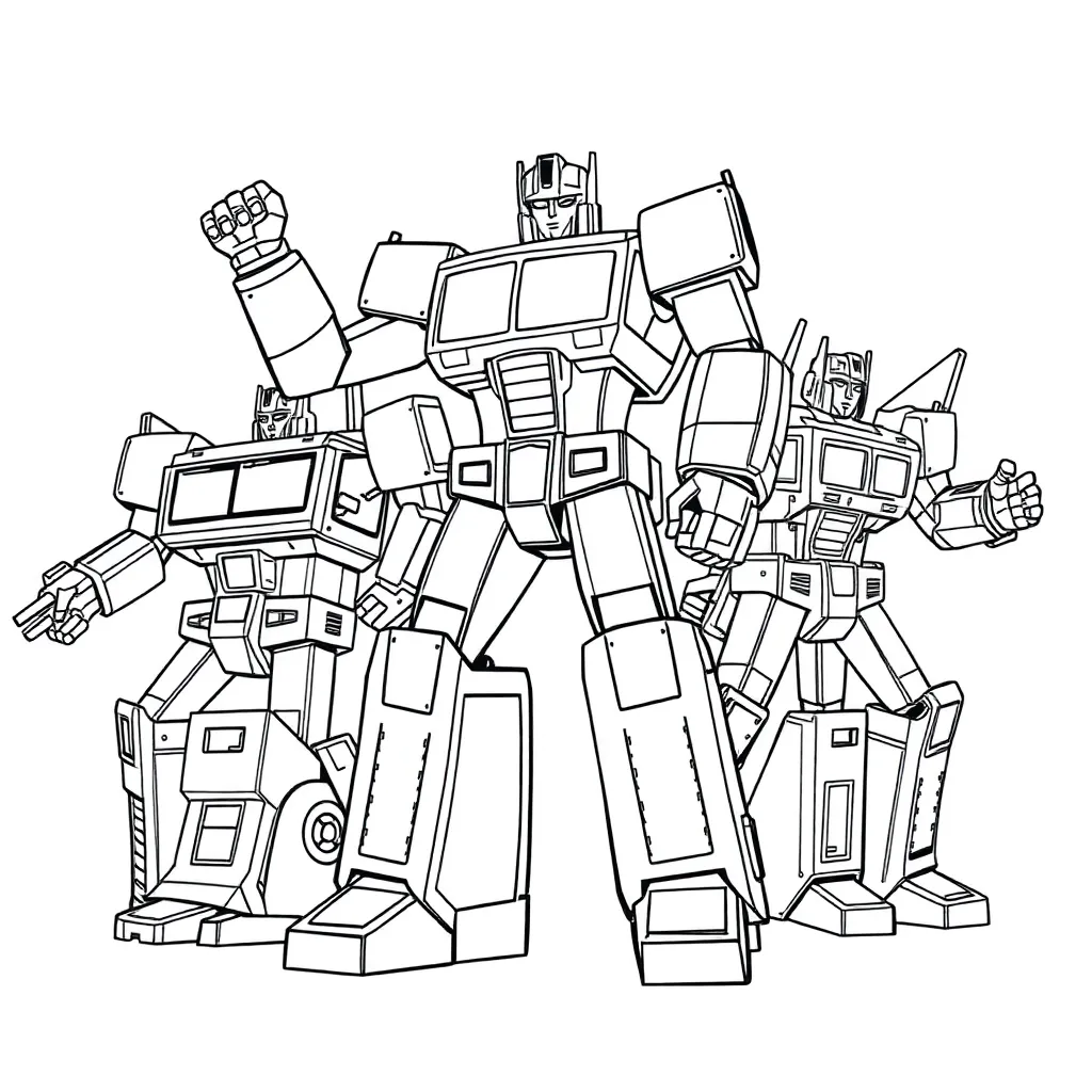 Transformers coloring page
