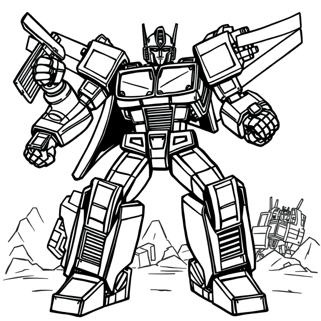 Transformers coloring page