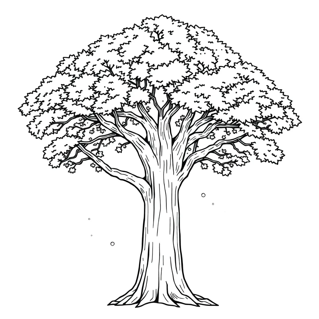 Tree coloring page