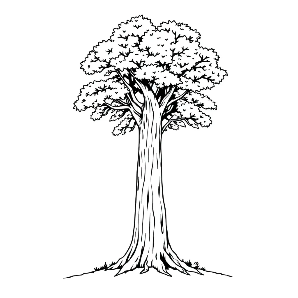 Tree coloring page