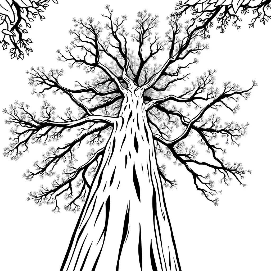 Tree coloring page