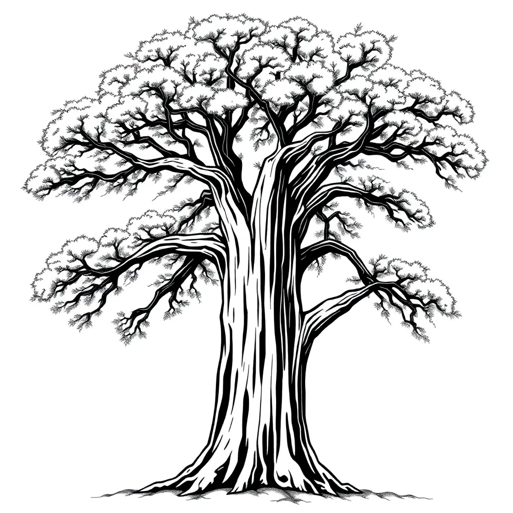 Tree coloring page