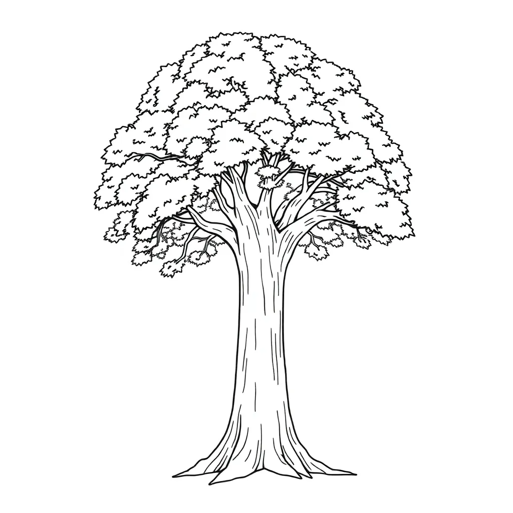 Tree coloring page