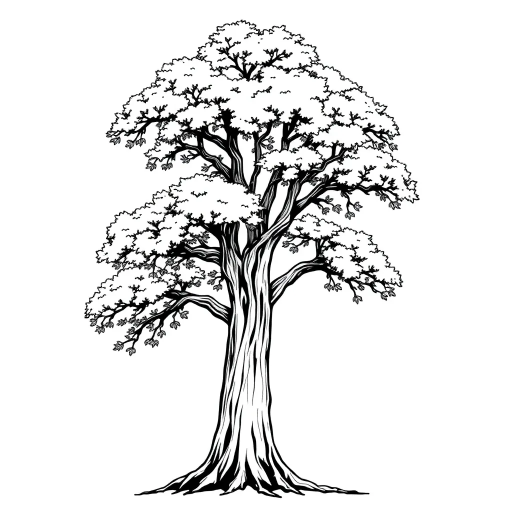 Tree coloring page