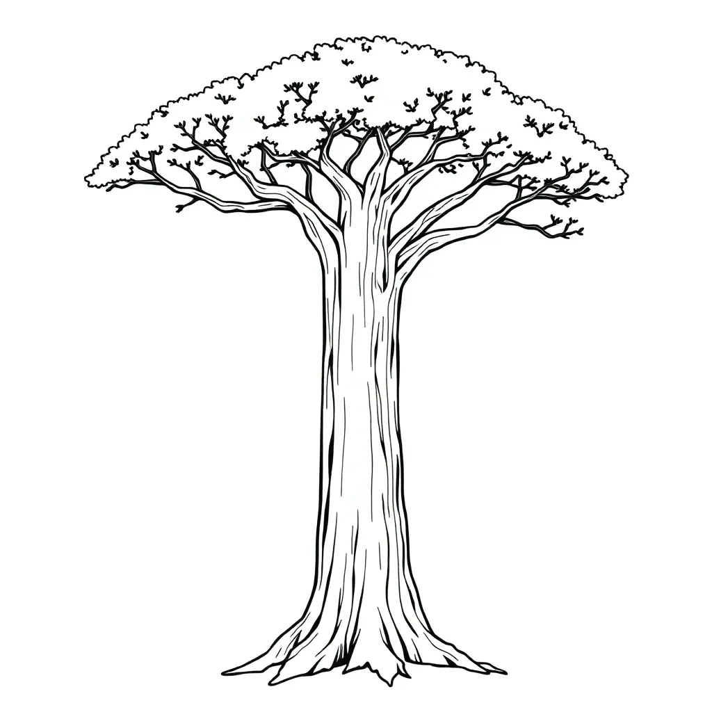 Tree coloring page
