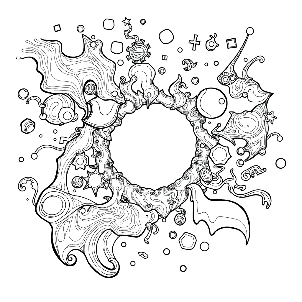 Trippy coloring page