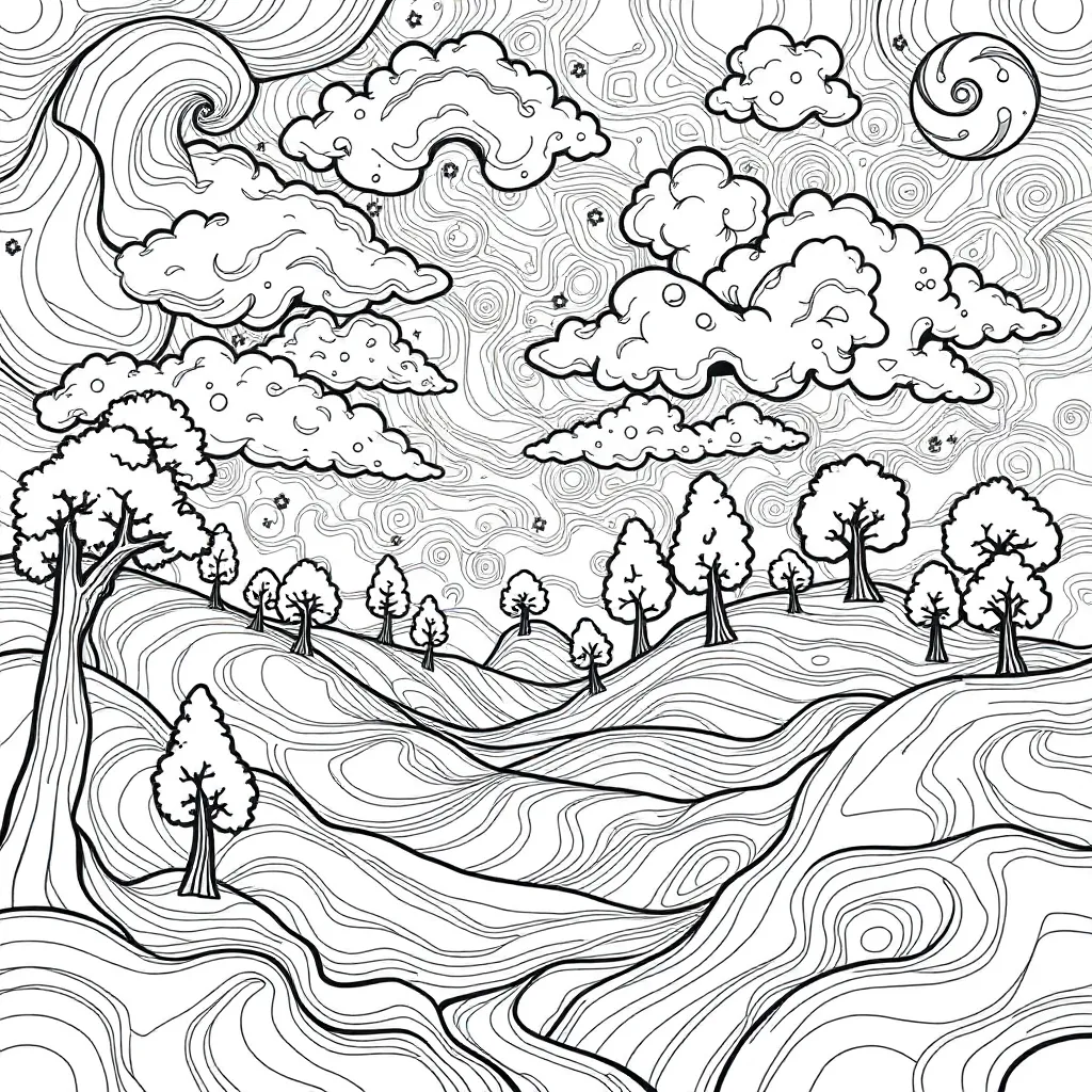 Trippy coloring page