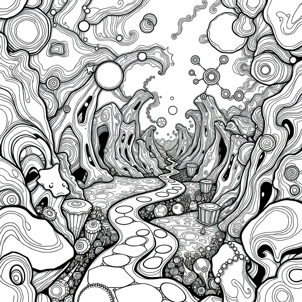 Trippy coloring page