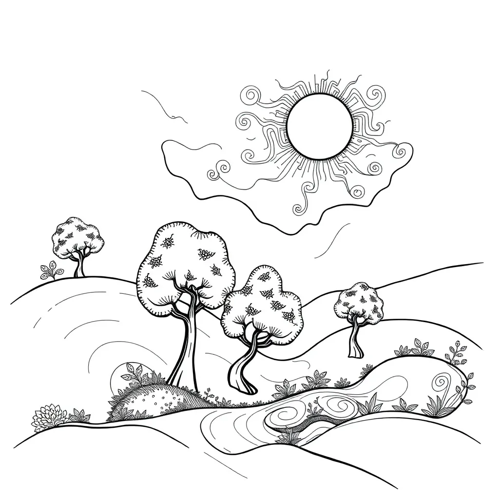 Trippy coloring page
