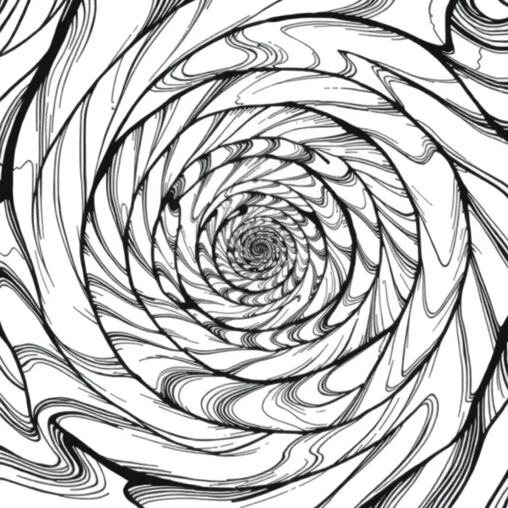 Trippy coloring page