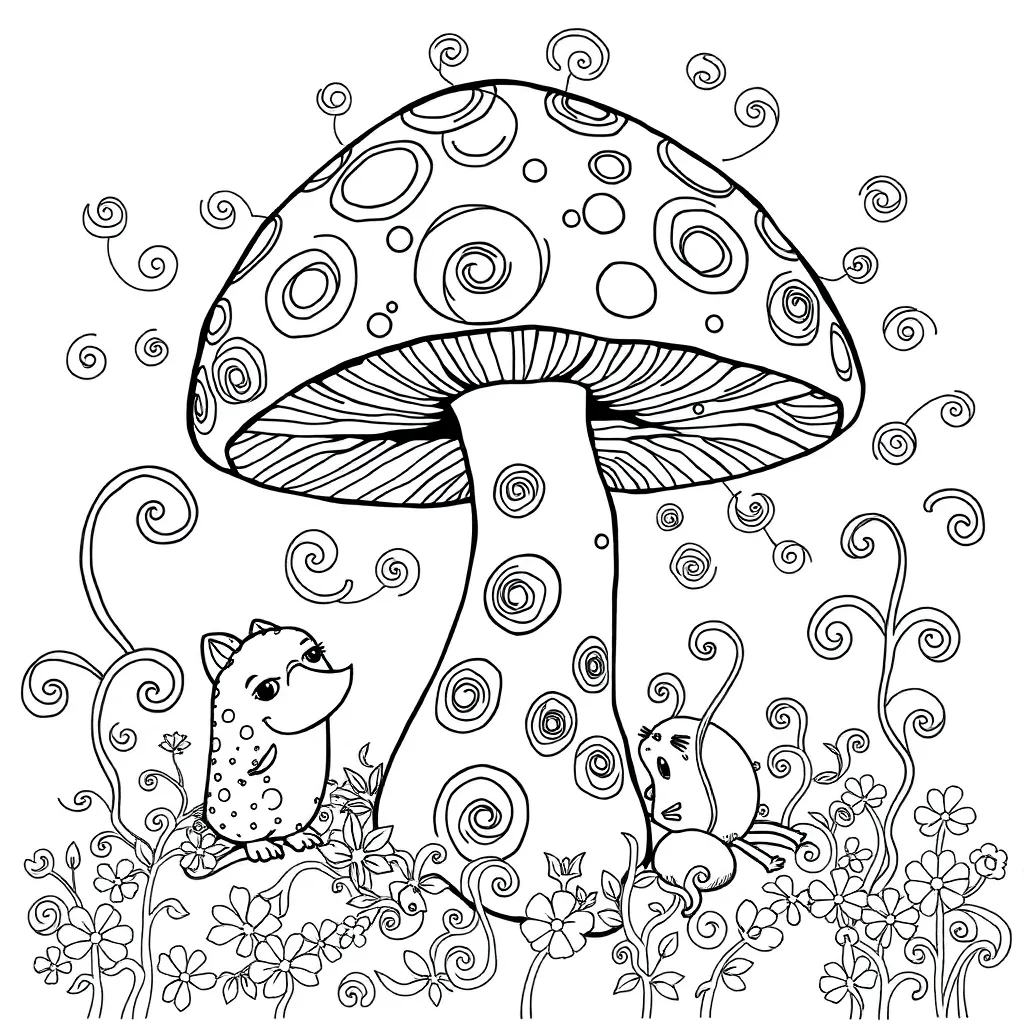 Trippy coloring page