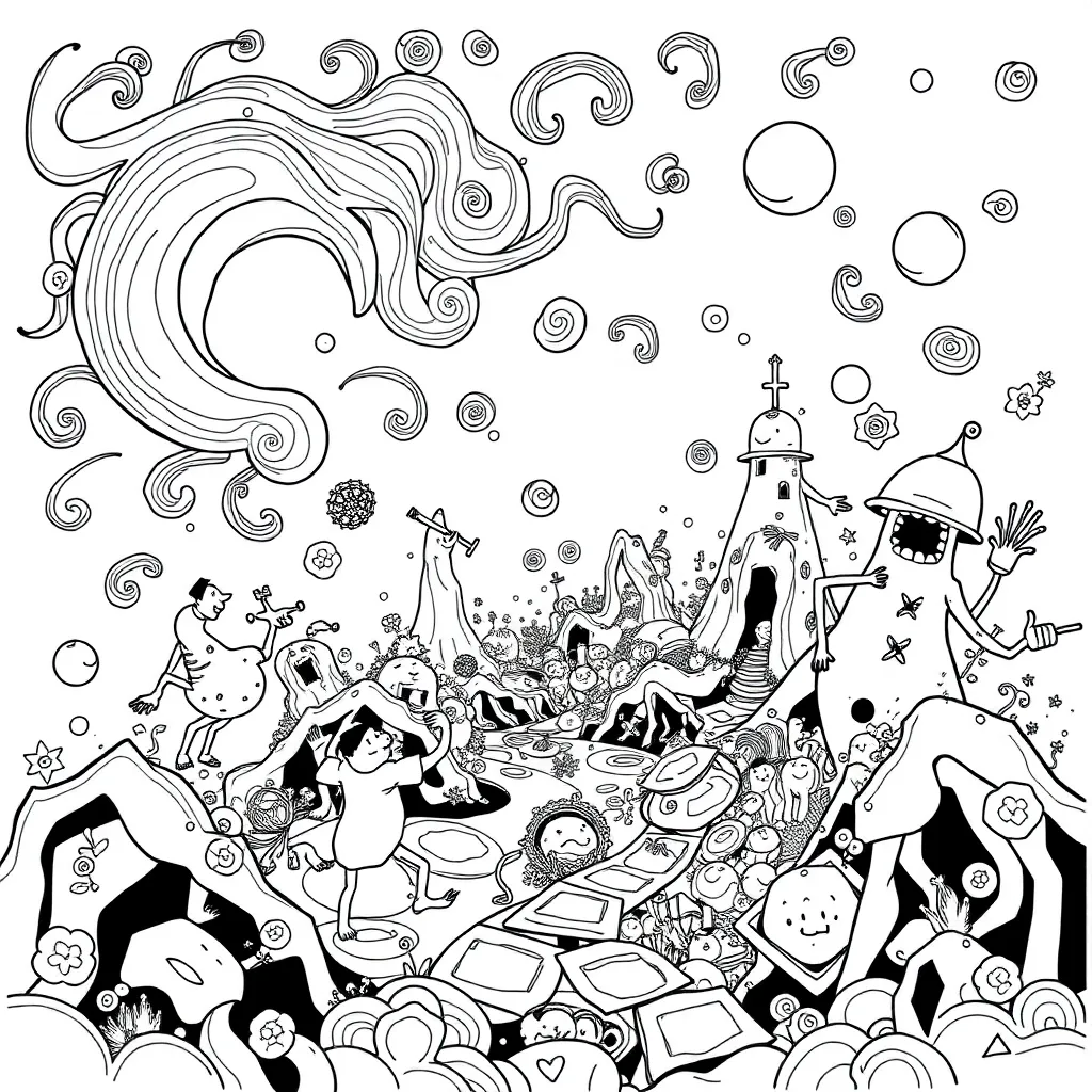 Trippy coloring page