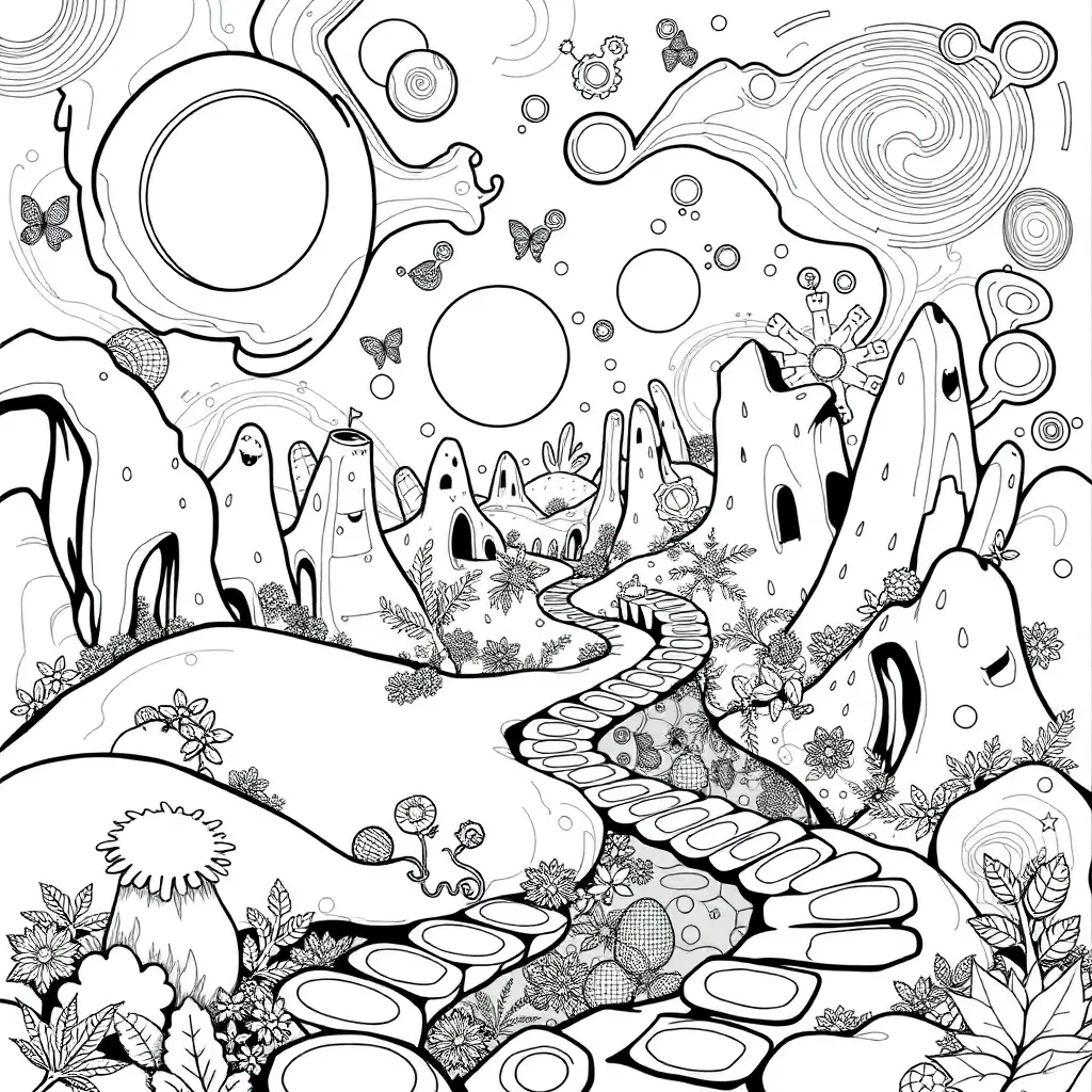 Trippy coloring page