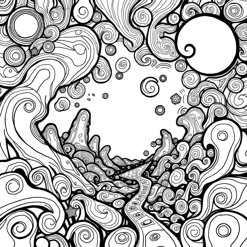 Trippy coloring page