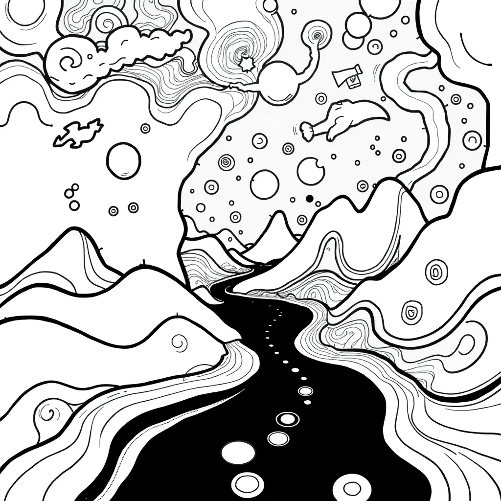 Trippy coloring page