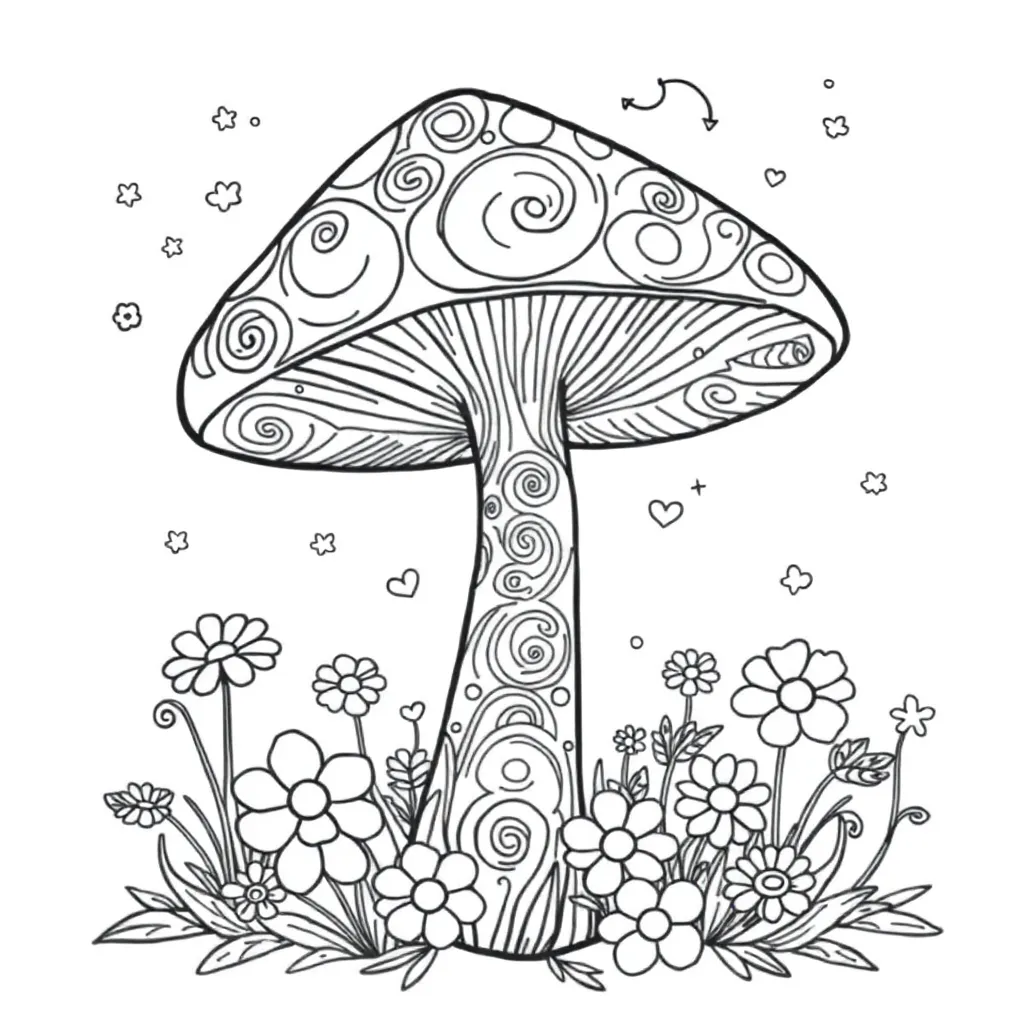 Trippy coloring page