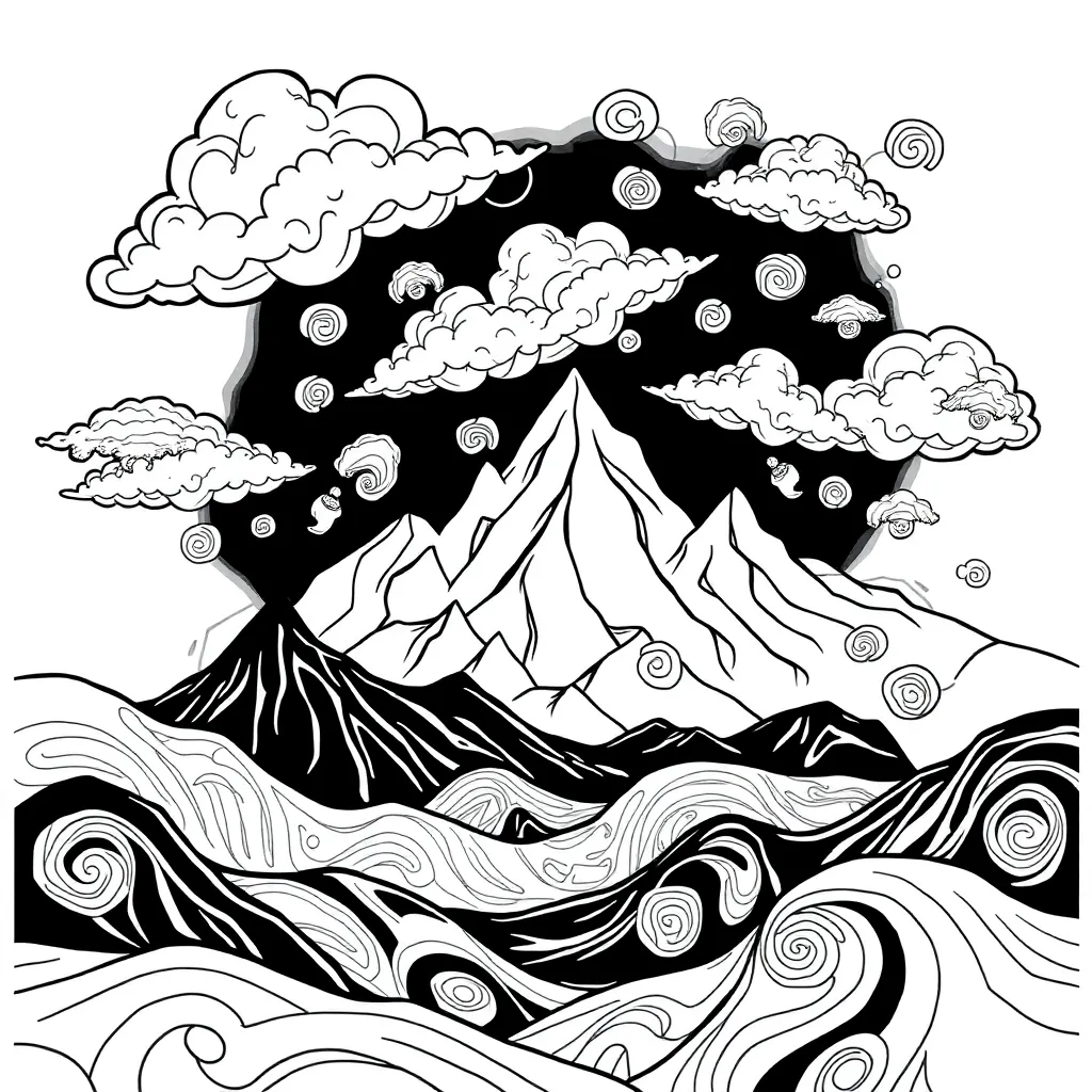 Trippy coloring page